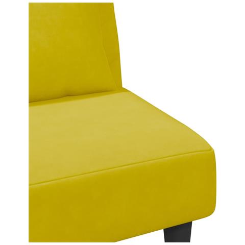 Set di Divani 2 pz con Cuscini Giallo in Velluto - Foto 9