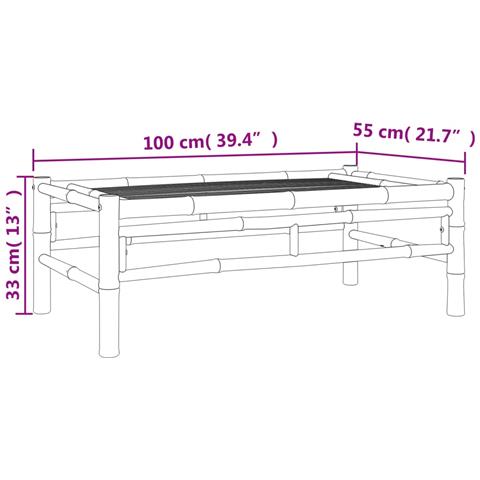 Set Salotto da Giardino 5pz con Cuscini Grigio Scuro Bambù - Foto 9