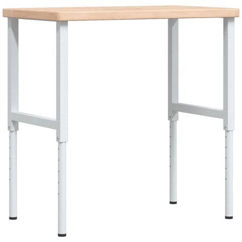 Banco Lavoro 100x60x(73-99,5) cm Legno di Rovere Rettangolare - Foto 1