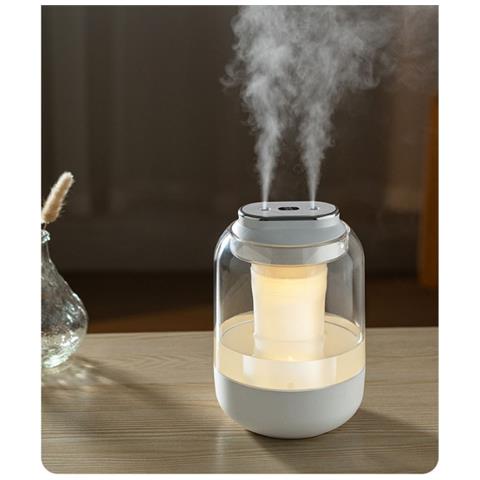 Umidificatore Usb Ad Aroma A Umidità Costante Per Camera Da Letto E Dormitorio Con Doppio Spray E Luce Led - Foto 2
