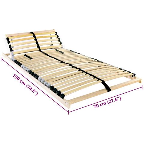 Base a doghe Marrone 70 x 190 cm Legno massello di faggio - Foto 6