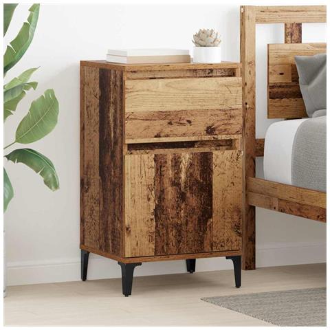 Armadio da Notte 2 pcs Legno vecchio 40 x 35 x 70 cm - Foto 2