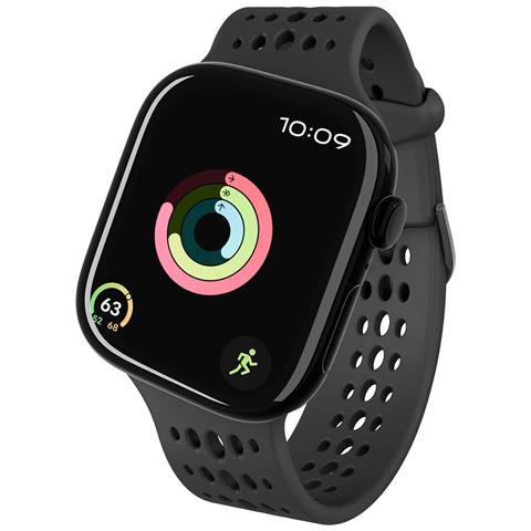 Bracciale Ares O Per Apple Watch 38-42mm In Silicone, Nero - Foto 1