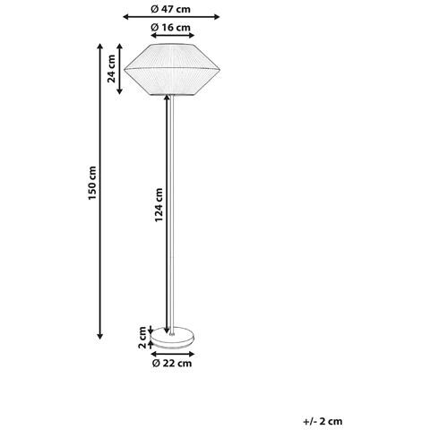 Lampada Da Pavimento Maketsi Metallo Nero - Foto 7