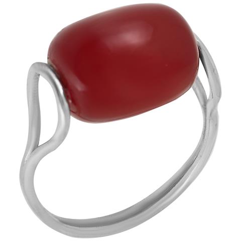 Anello In Argento Sterling ""fix Agatha14"" Agata Rossa Naturale - Foto 1