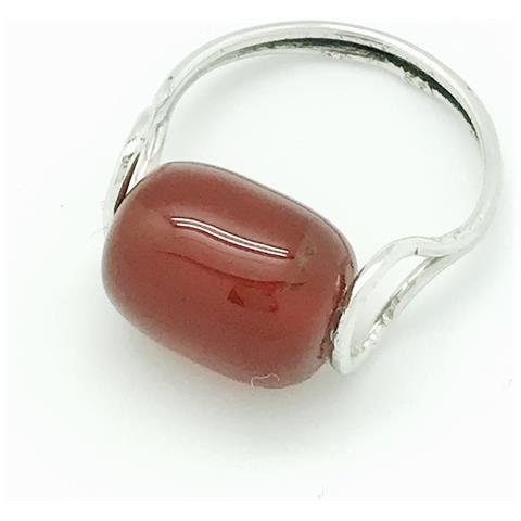 Anello In Argento Sterling ""fix Agatha14"" Agata Rossa Naturale - Foto 5