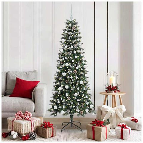 Albero di Natale artificiale con 300 LED Verde 180 cm - Foto 2