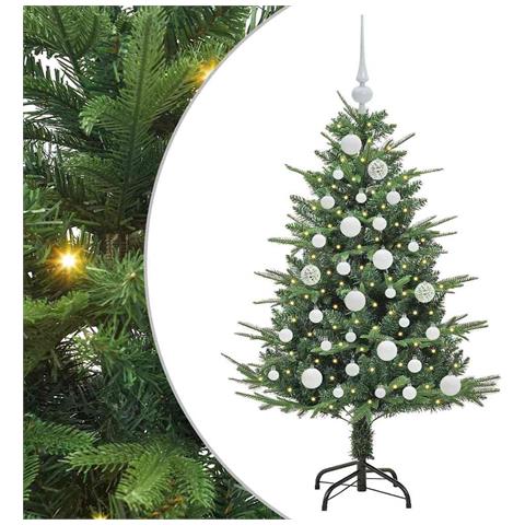 Albero di Natale artificiale preilluminato con set di palline - Foto 1
