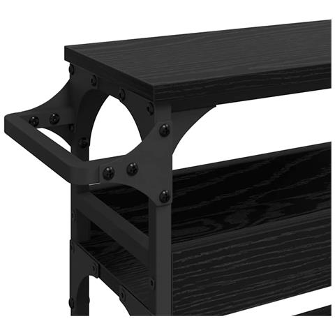 Carrello da Cucina Rovere Nero 53 x 20 x 76 cm - Foto 9