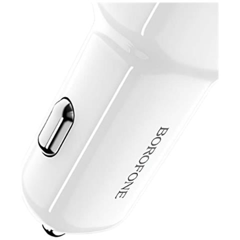 Caricatore Per Auto Con 2 Porte Usb Da 2,4 A, Compatto E A Ricarica Rapida, Bianco - Foto 2