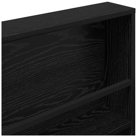 Scaffale per riviste 2 pcs Rovere Nero 60 x 12 x 70 cm - Foto 9