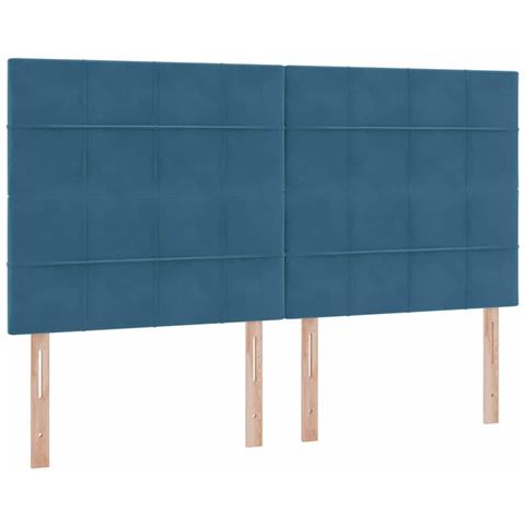 Letto con contenitore e materasso Blu Scuro 180 x 200 cm - Foto 9