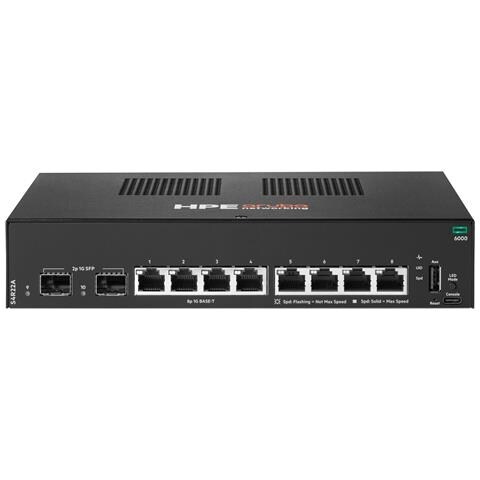 Aruba Networking CX 6000 8p 10M / 100M / 1G 2p SFP 1G Switch - Foto 1