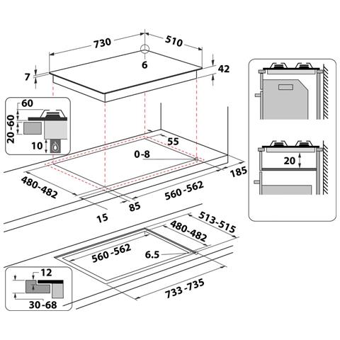 Ariston Piano cottura a gas HAGS 72S BK - Foto 5
