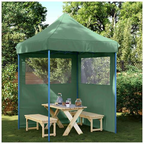 Tenda Party Verde 200 x 200 x 306 cm Tessuto Oxford - Foto 2