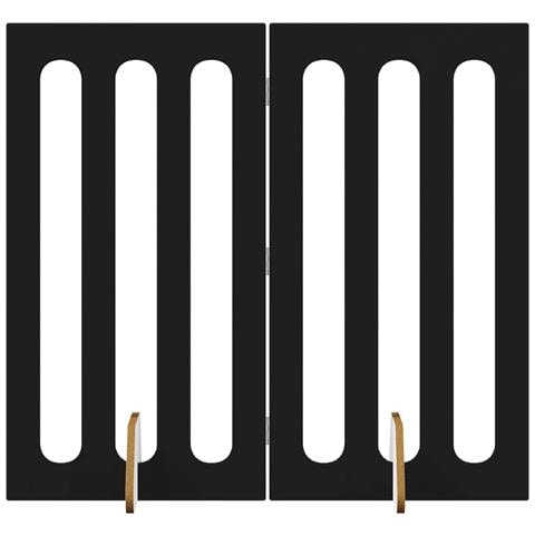 Recinto pieghevole per animali 2 pcs Rovere Nero - Foto 1