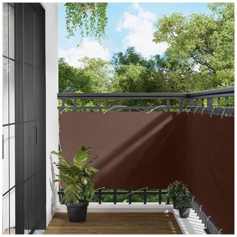 Schermo da balcone Marrone 90 x 200 cm Tessuto Oxford - Foto 2
