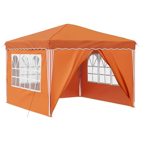 Tenda per feste a pop-up 288 x 288 x 245 cm Arancione - Foto 1