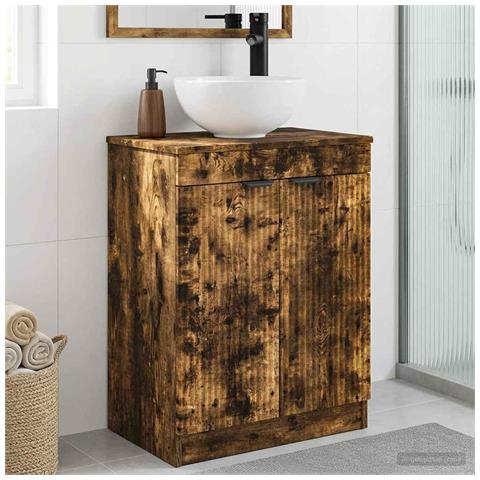 Mobile da bagno con lavabo Rovere Fumo 54 x 35 x 83 cm - Foto 2