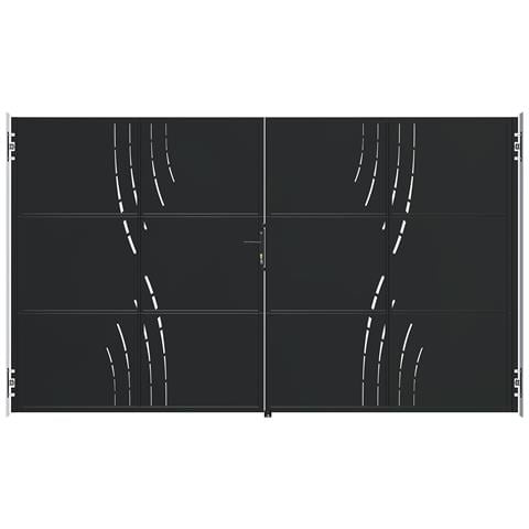 Cancello in acciaio nero opaco 3,5 m NALI VELETA H. 200cm - Foto 3