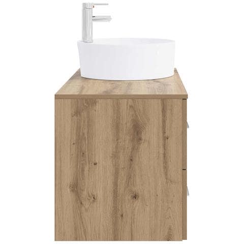 Set di mobili per il bagno 2 pz Rovere Artigianale - Foto 9