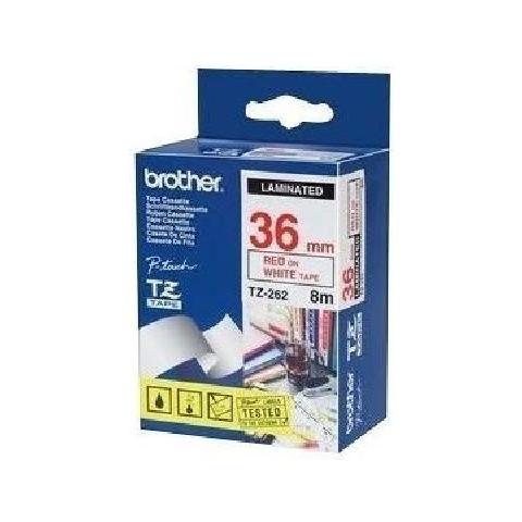 Nastro Etichette per Stampanti Formato 3.6 cm x 8 m Rosso su Bianco - Foto 2