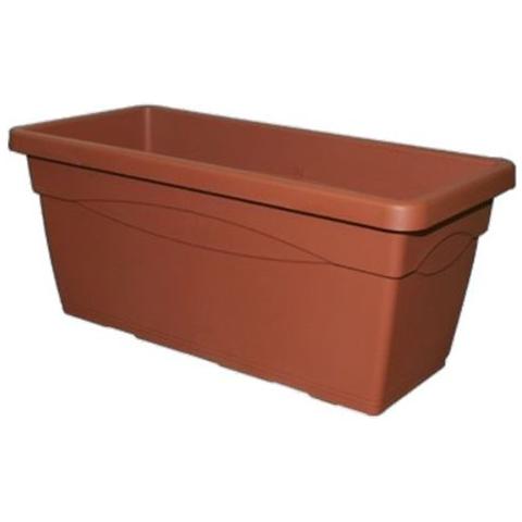 Vaso per piante ciotola in plastica con finitura in terracotta cm 80x37xH33 - Foto 2
