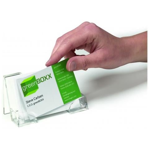 Acrylic Business Card Dispenser Portabiglietti Da Visita Da Scrivania Acrilico Trasp - Foto 1