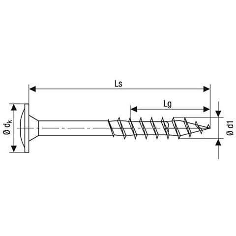 251010803405 - Viti Per Costruzioni In Legno, 8,0 X 340 Mm, 50 Pezzi, T-star Plus, Testa Piatta, Filettatura Parziale, 4tagliare, Wirox A3j, 251010803405 - Foto 2