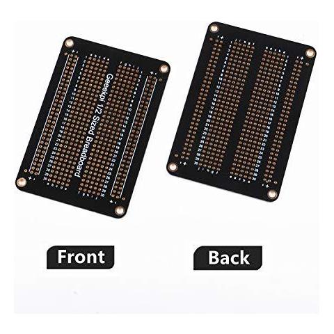 Confezione Da 5 Pezzi Proto Pcb Breadboard Oro Placcato Consiglio Sperimentale Tagliere Di Saldatura Consiglio Double-sided Pcb Kit Fai Da Te Per Arduino (half Size)  - Foto 2