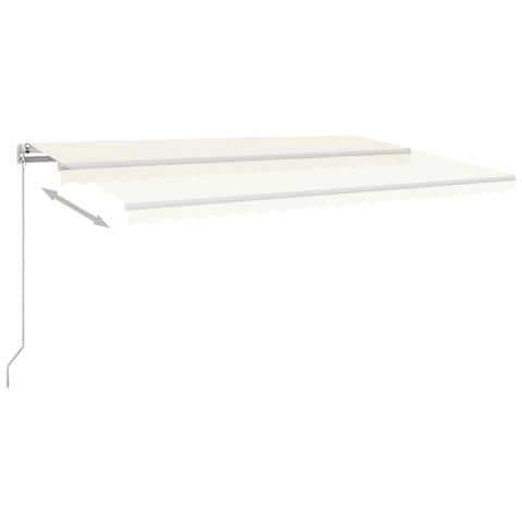 Tenda da Sole Retrattile Manuale con LED 500x300cm Crema - Foto 2