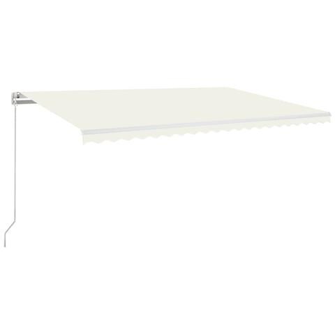 Tenda da Sole Retrattile Manuale con LED 500x300cm Crema - Foto 1
