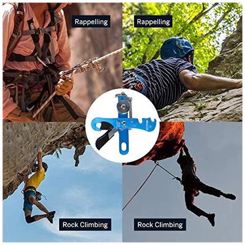 Arrampicata Arresto Descender Rappelling Belay Per Corde 9-12mm I Novizi Per La Certificazione Rescue Arborist Ce - Foto 4