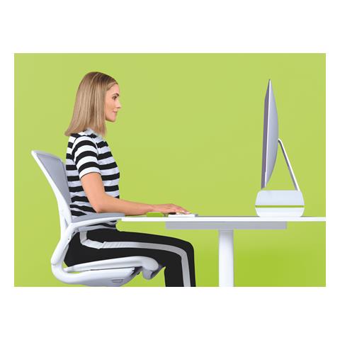 65040054 Supporti a parete per TV 68,6 cm (27") Scrivania Verde, Bianco - Foto 2