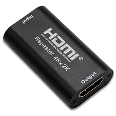 Nano Cavo 10.15.1201 - Ripetitore HDMI v1.4b, 3.4 gbps fino a 4 K x 2 K, Full HD 3d, 1080py 1080i, Connettori Oro, amplifica fino a 40 metri, a / H-a / H, femmina-femmina, colore: nero - Foto 1