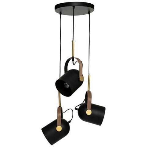 Set 3 Sospensioni Metal Bil D12 Cm - Nero E Oro - Foto 1