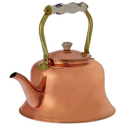 Teiera In Rame, Bollitore In Rame - Con Manico In Porcellana, 1,5l - Foto 2
