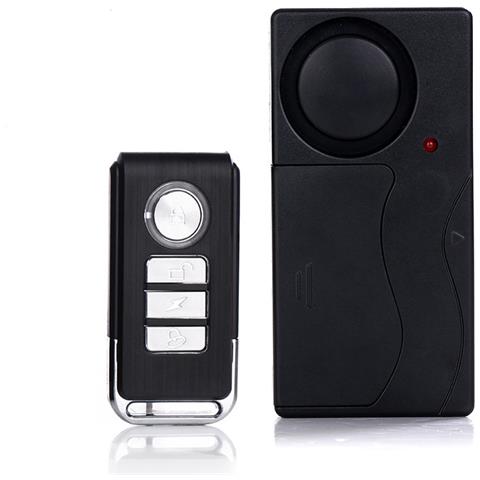 Allarme Vibrazione Wireless Con Telecomando 110 Db Black - Foto 1