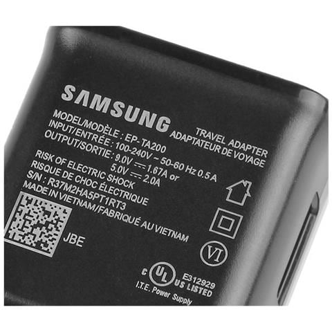 Caricabatterie Fast Charging Originale Rapido Casa Da Rete Usb Ep-ta200 Black Bulk - Foto 3