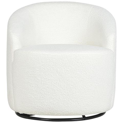 Poltrona Bouclé Bianco Davik - Foto 2