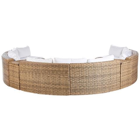 Set Da Giardino 9 Posti Rattan Marrone Chiaro Severo - Foto 2