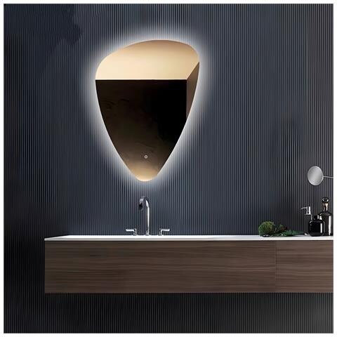 Porta Doccia Scorrevole Slide Per Box Nicchia Due Ante Cristallo Temprato *** Misure : 60x80 Cm, Tonalità : Dimmerabile 2700-4500-6500k - Foto 1