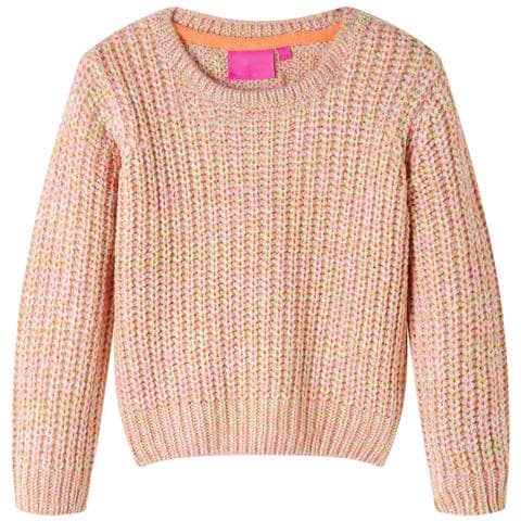 Maglione Da Bambina Lavorato A Maglia Rosa Tenue 140 - Foto 1