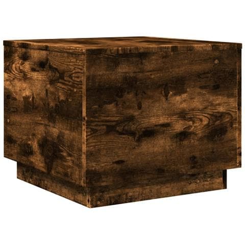 Tavolino Da Soggiorno Con Luci Led Rovere Sonoma 50x50x40 Cm - Foto 3
