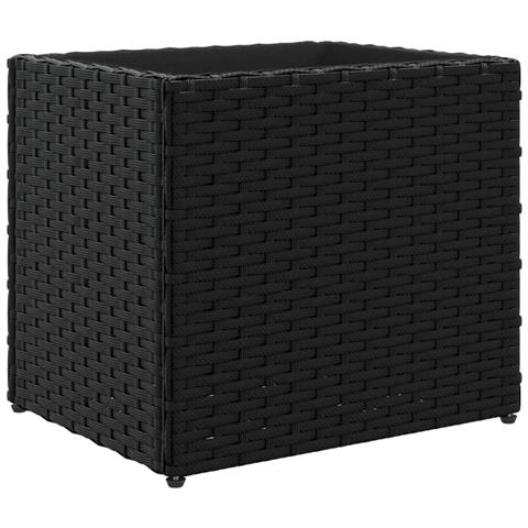 Fioriera Da Giardino Nera 36x30x32 Cm In Polyrattan - Foto 2