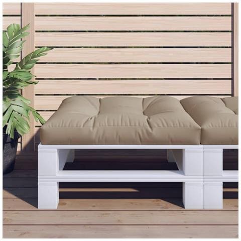 Cuscino Per Pallet Tortora 80x80x12 Cm In Tessuto - Foto 1