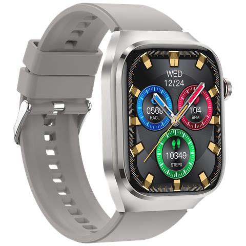 Smartwatch, Ecg, Frequenza Cardiaca, Pressione Sanguigna, Sonno, Contapassi, Cinturino In Silicone Grey - Foto 1