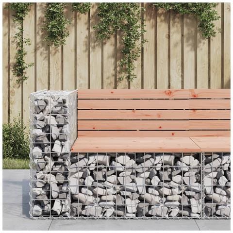 Panca Giardino Design Gabbione 92x71x65,5 cm Massello Douglas - Foto 2