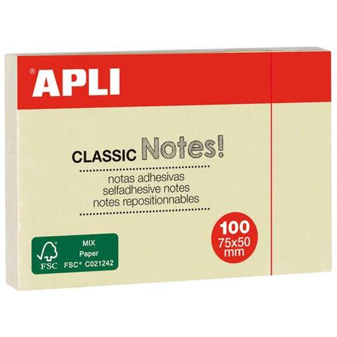 Blocco Note Classic Sticky Notes 75x50mm 100 Fogli - Adesivo Di Qualità - Facile Da Staccare - Ideale Per Promem - Foto 1