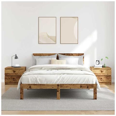 Comodini 2 Pz Legno Antico 50x40x43.5 Cm In Legno Multistrato - Foto 3